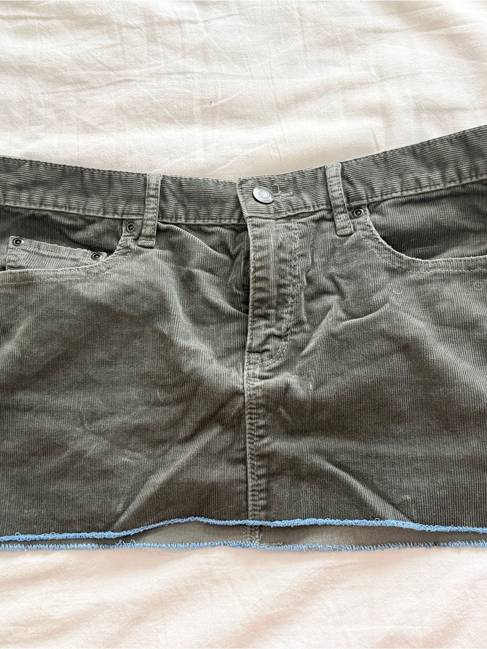 GAP Olive Green Corduroy Mini Skirt